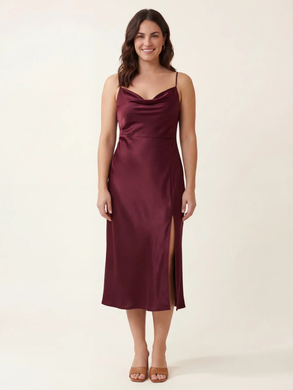 Crimson Reverie Midi Dress