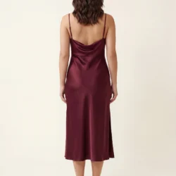 Crimson Reverie Midi Dress
