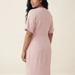 Twist Front Tulip Hem Dress