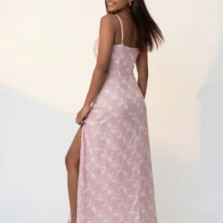 Floral Side Slit Maxi Dress