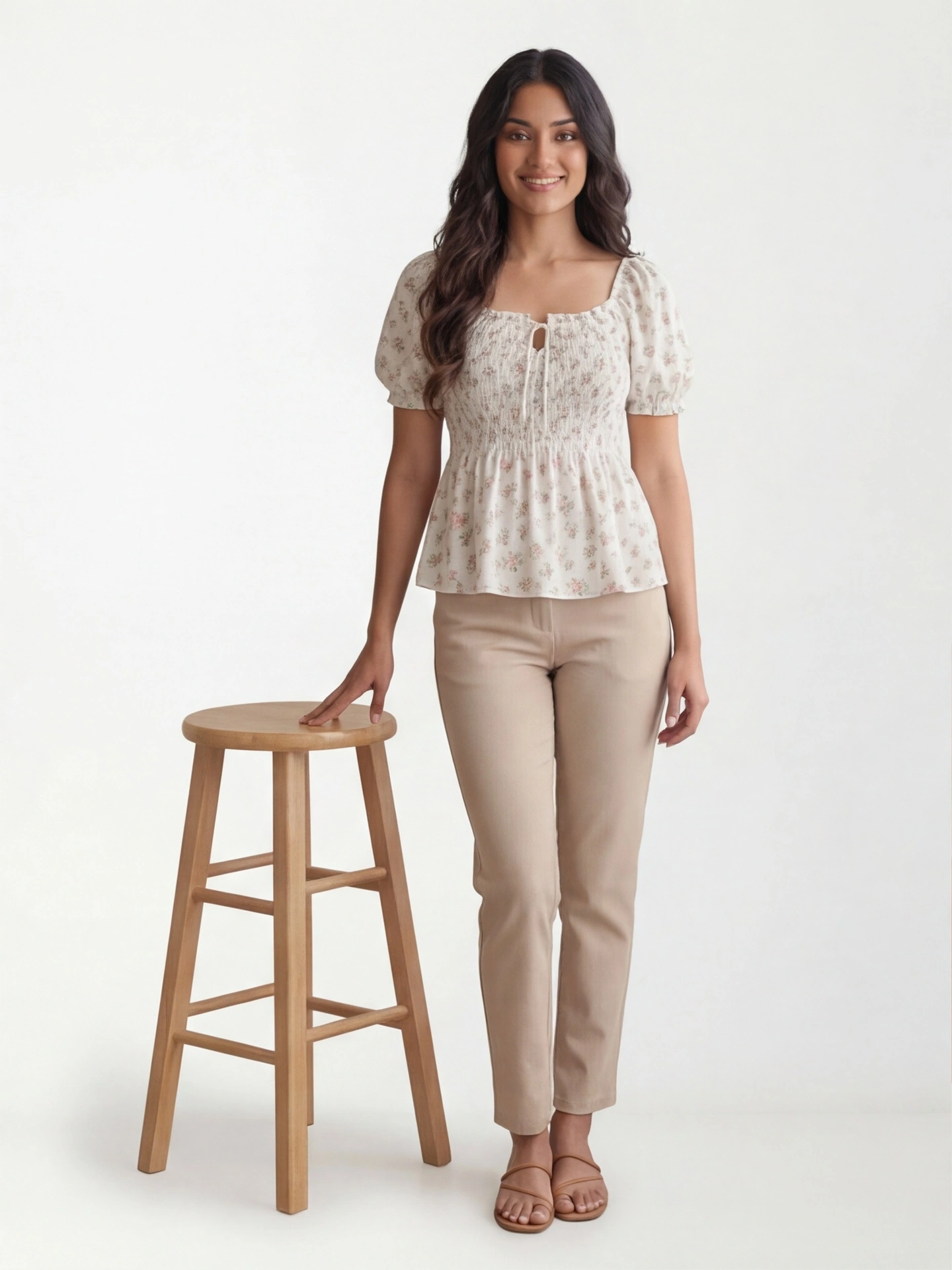 Blossom Smocked Peplum Top
