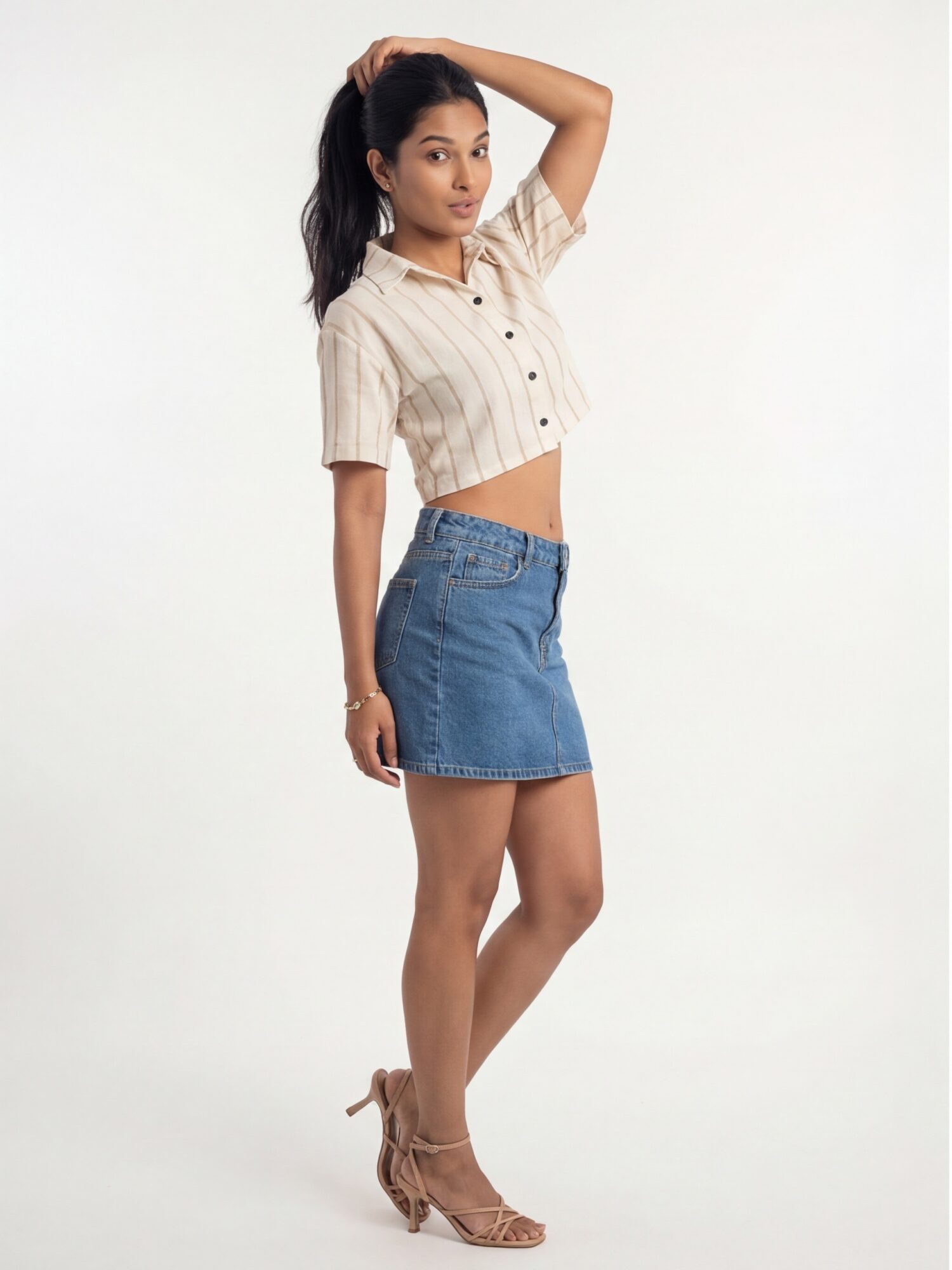 Havana Stripe Crop Top