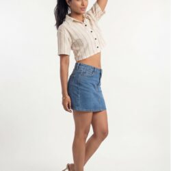 Havana Stripe Crop Top